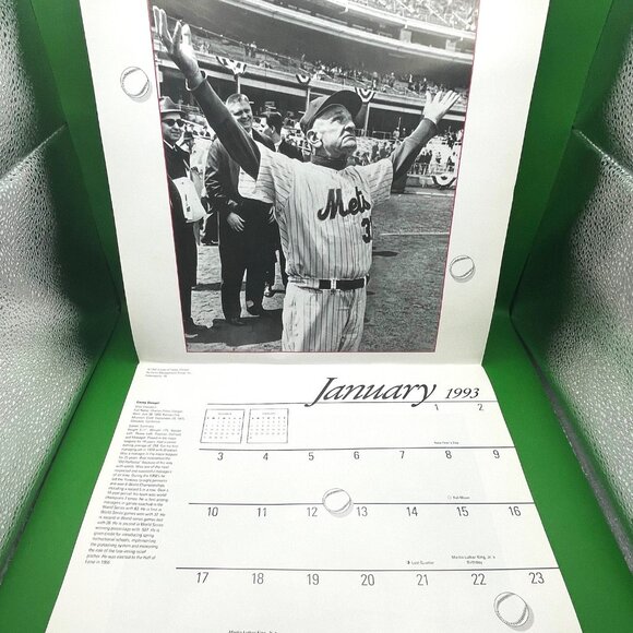 1993 Baseball Greats Calendar Ruth Gehrig Paige Landmark Hall of Fame VTG MLB - Picture 6 of 16